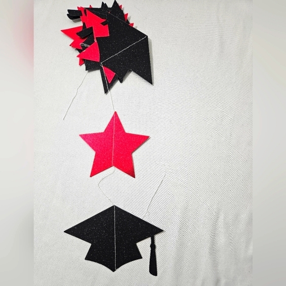 Red & Black graduation bundle 4pcs Necklace banner 20pcsGrad Stickers  bags - Picture 13 of 17